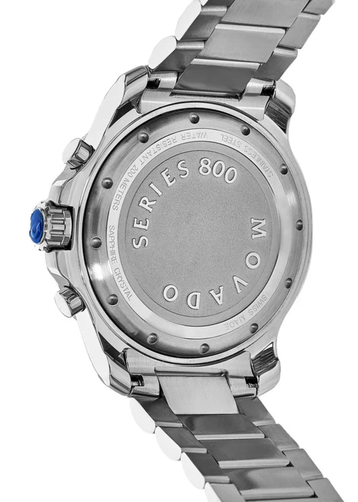 Movado Series 800 Chronograph Blue Dial Silver Steel Strap Watch For Men - 2600141 Buy Now By Movado