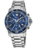 Movado Series 800 Chronograph Blue Dial Silver Steel Strap Watch For Men - 2600141 Buy Now By Movado