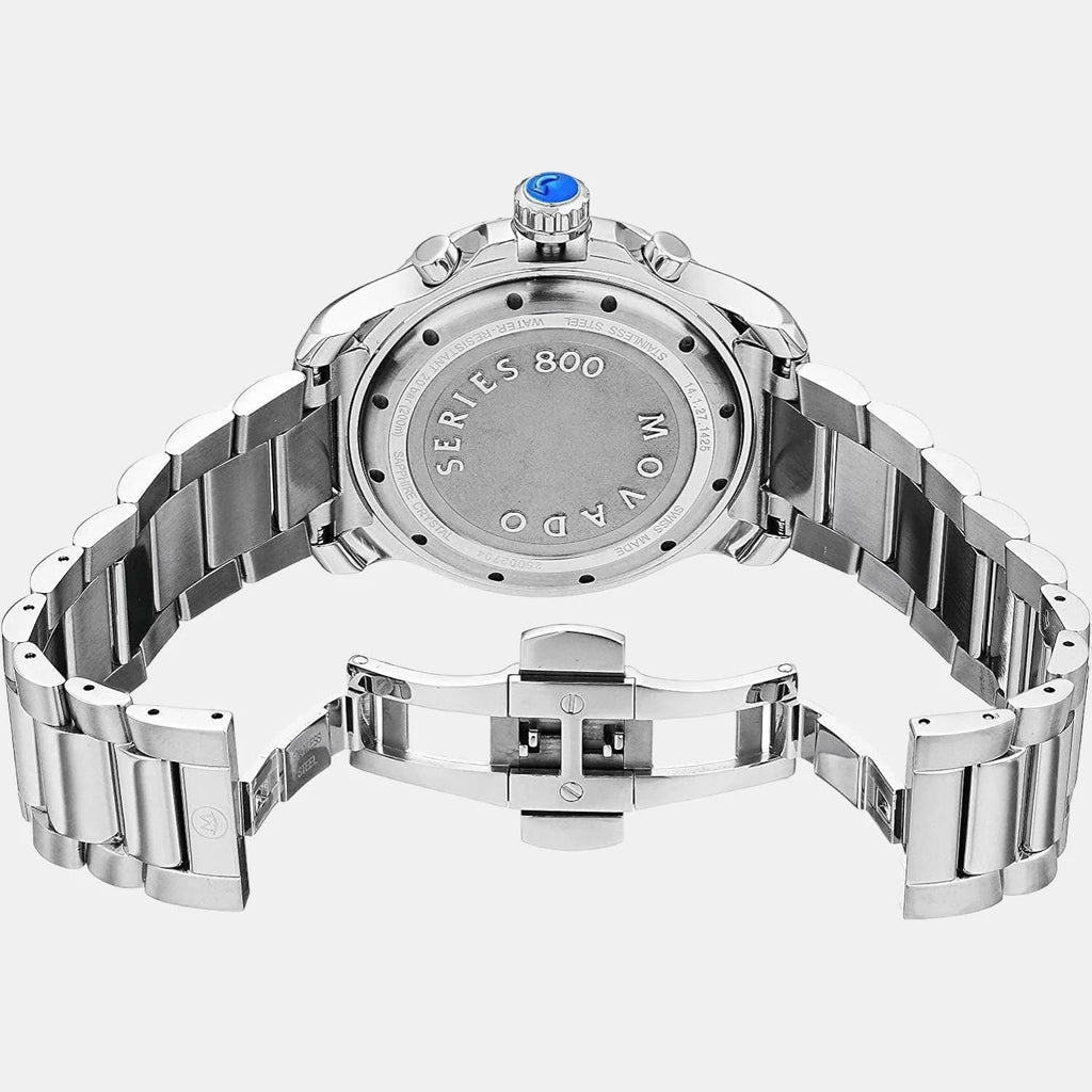 Movado Series 800 Chronograph Blue Dial Silver Steel Strap Watch For Men - 2600141 Buy Now By Movado