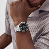 Movado Series 800 Chronograph Black Dial Silver Steel Strap Watch For Men - 2600142 Buy Now By Movado