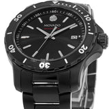 Movado Series 800 Black Dial Black Steel Strap Watch For Men - 2600143 Buy Now By Movado