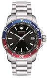 Movado Series 800 Pepsi Black Dial Silver Steel Strap Watch for Men - 2600152 Buy Now By Movado