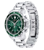 Movado Series 800 Chronograph Green Dial Silver Steel Strap Watch for Men - 2600179 Buy Now By Movado