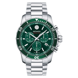 Movado Series 800 Chronograph Green Dial Silver Steel Strap Watch for Men - 2600179 Buy Now By Movado