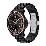 Movado 800 Series Black Dial Black Steel Strap Watch For Men - 2600162 Buy Now By Movado