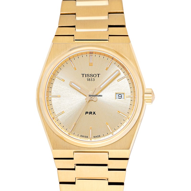 Tissot PRX Gold Dial Gold Steel Strap Watch for Men - T137.210.33.021.00 Buy Now By Tissot