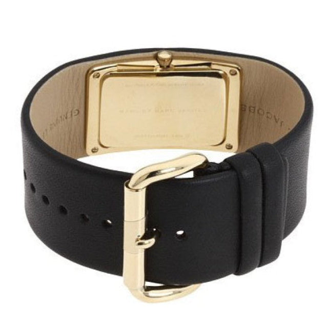 Marc Jacobs Champagne Dial Black Leather Strap Watch for Women - MBM2047 Buy Now By Marc Jacobs