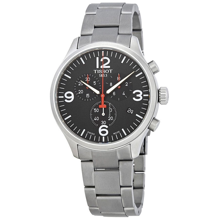 Tissot Chrono XL Black Dial Silver Steel Strap Watch For Men - T116.617.11.057.00 Buy Now By Tissot