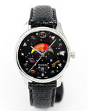 Gucci G-Timeless Moonphase Black Dial Black Leather Strap Watch For Men - YA1264045 Buy Now By Gucci