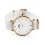 Daniel Wellington Classic Petite Dover White Dial White Nylon Strap Watch For Women - DW00100311 Buy Now By Daniel Wellington