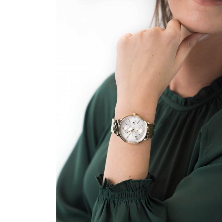 Tommy Hilfiger Jenna Quartz White Dial Gold Steel Strap Watch for Women - 1782069 Buy Now By Tommy Hilfiger