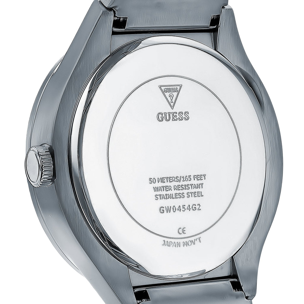 Guess Scope Black Dial Silver Steel Strap Watch for Men - GW0454G1 Buy Now By Guess