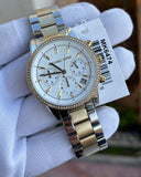 Michael Kors Ritz White Dial Two Tone Steel Strap Watch for Women - MK6474 Buy Now By Michael Kors
