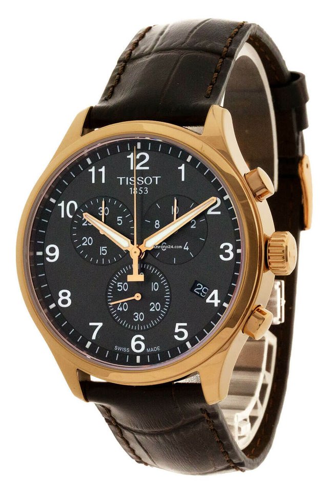 Tissot T Sport Chrono XL Classic Brown Dial Brown Leather Strap Watch For Men - T116.617.36.057.01 Buy Now By Tissot