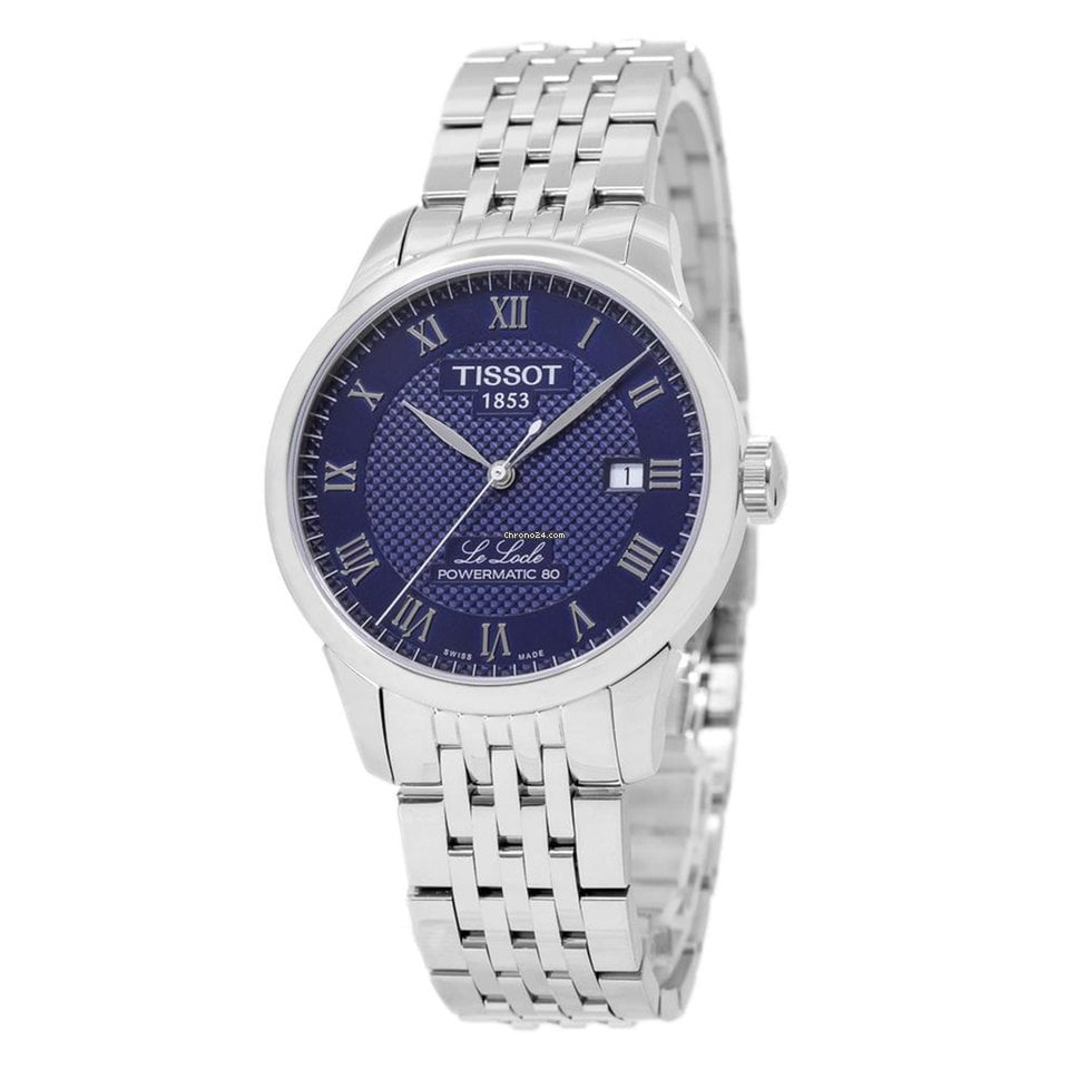 Tissot Le Locle Powermatic 80 Blue Dial Silver Steel Strap Watch For Men - T006.407.11.043.00 Buy Now By Tissot