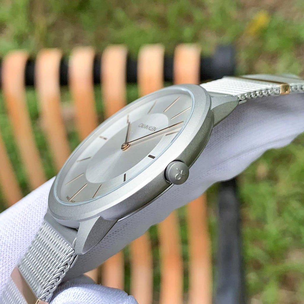 Calvin Klein Minimal Silver Dial Silver Mesh Strap Watch For Men - K3M521Y6 Buy Now By Calvin Klein