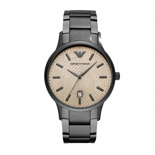 Emporio Armani Renato Quartz Grey Dial Grey Steel Strap Watch For Men - AR11120 Buy Now By Emporio Armani