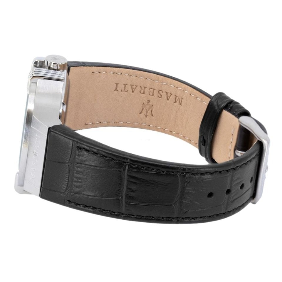 Maserati Potenza Automatic Black Dial Black Leather Strap Watch For Men - R8821108038 Buy Now By Maserati