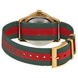 Gucci Le Marche des Merveilles Green & Red Dial Green & Red NATO Strap Unisex Watch - YA126487 Buy Now By Gucci