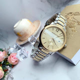 Burberry The Classic Gold Dial Two Tone Steel Strap Watch for Men - BU10011 Buy Now By Burberry
