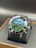 Breitling Superocean Heritage B01 Chronograph 44 Limited Edition Green Dial Black Mesh Bracelet Watch for Men - AB01621A1L1S1 Buy Now By Breitling