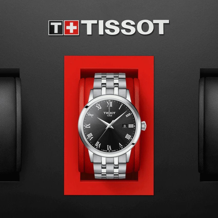 Tissot Classic Dream Black Dial Silver Steel Strap Watch For Men - T129.410.11.053.00 Buy Now By Tissot