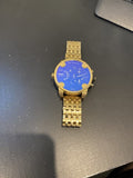 Diesel Mr Daddy Blue Dial Gold Steel Strap Watch For Men - DZ7347 Buy Now By Diesel