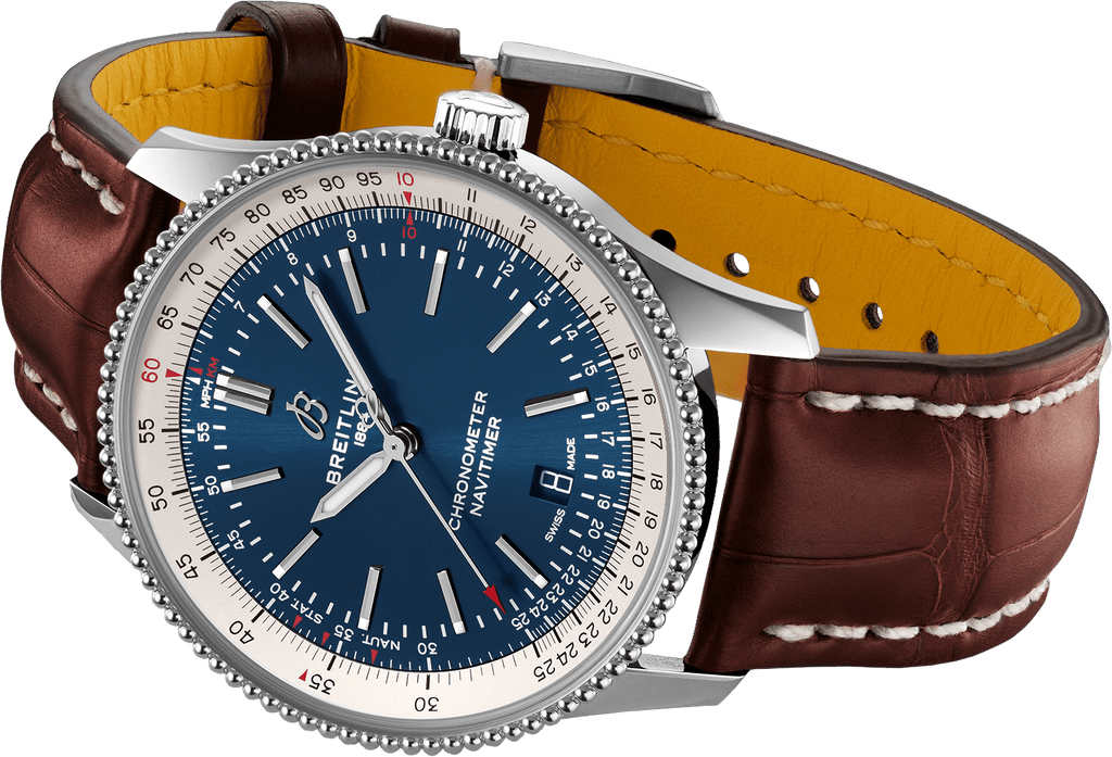Breitling Navitimer 1 Automatic 41mm Blue Dial Brown Leather Strap Mens Watch - A17326211C1P1 Buy Now By Breitling