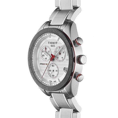 Tissot T Sport PRS 516 Chronograph White Dial Silver Steel Strap Watch For Men - T100.417.11.031.00 Buy Now By Tissot