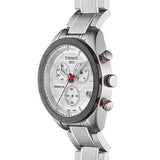 Tissot T Sport PRS 516 Chronograph White Dial Silver Steel Strap Watch For Men - T100.417.11.031.00 Buy Now By Tissot
