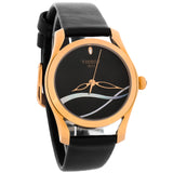 Tissot T Wave Black Dial Black Leather Strap Watch For Women - T112.210.36.051.00 Buy Now By Tissot