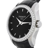 Tissot T Trend Couturier Diamonds Black Dial Black Leather Strap Watch for Women - T035.210.66.051.00 Buy Now By Tissot