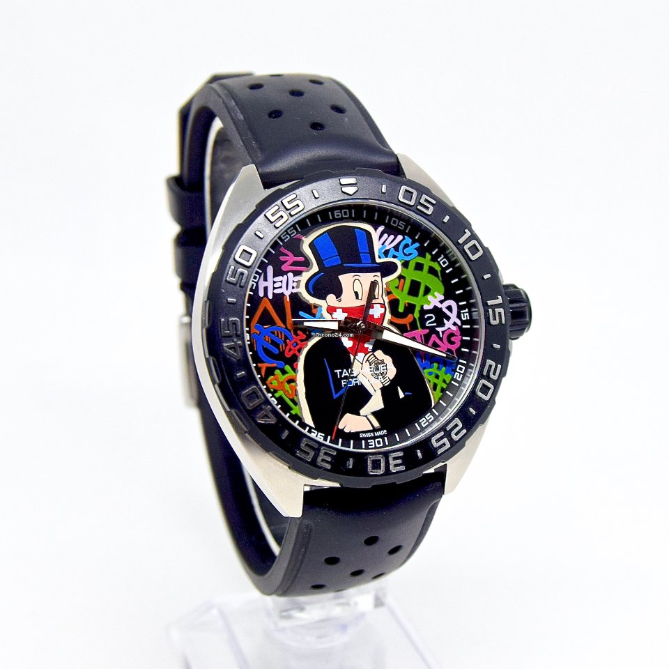 Tag Heuer Formula 1 Alec Monopoly Special Edition Black Rubber Strap Watch for Men - WAZ1117.FT8023 Buy Now By Tag Heuer