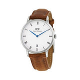 Daniel Wellington Dapper Durham Analog White Dial Brown Leather Strap Watch For Women - DW00100114 Buy Now By Daniel Wellington