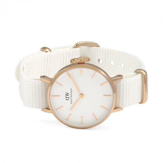Daniel Wellington Petite Dover Quartz White Dial White NATO Strap Watch For Women - DW001000313 Buy Now By Daniel Wellington