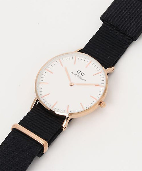 Daniel Wellington Classic Cornwall White Dial Black Nylon Strap Watch For Women - DW00100259 Buy Now By Daniel Wellington