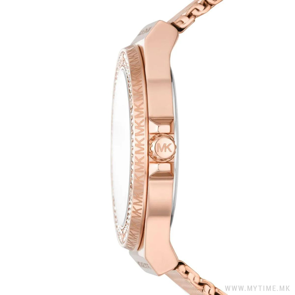 Michael Kors Lennox Three Hand Rose Gold Dial Rose Gold Mesh Strap Watch For Women - MK7336 Buy Now By Michael Kors