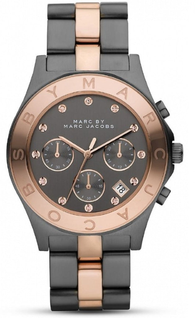 Marc Jacobs Blade Chronograph Grey Dial Two Tone Steel Strap Watch for Women - MBM8583 Buy Now By Marc Jacobs