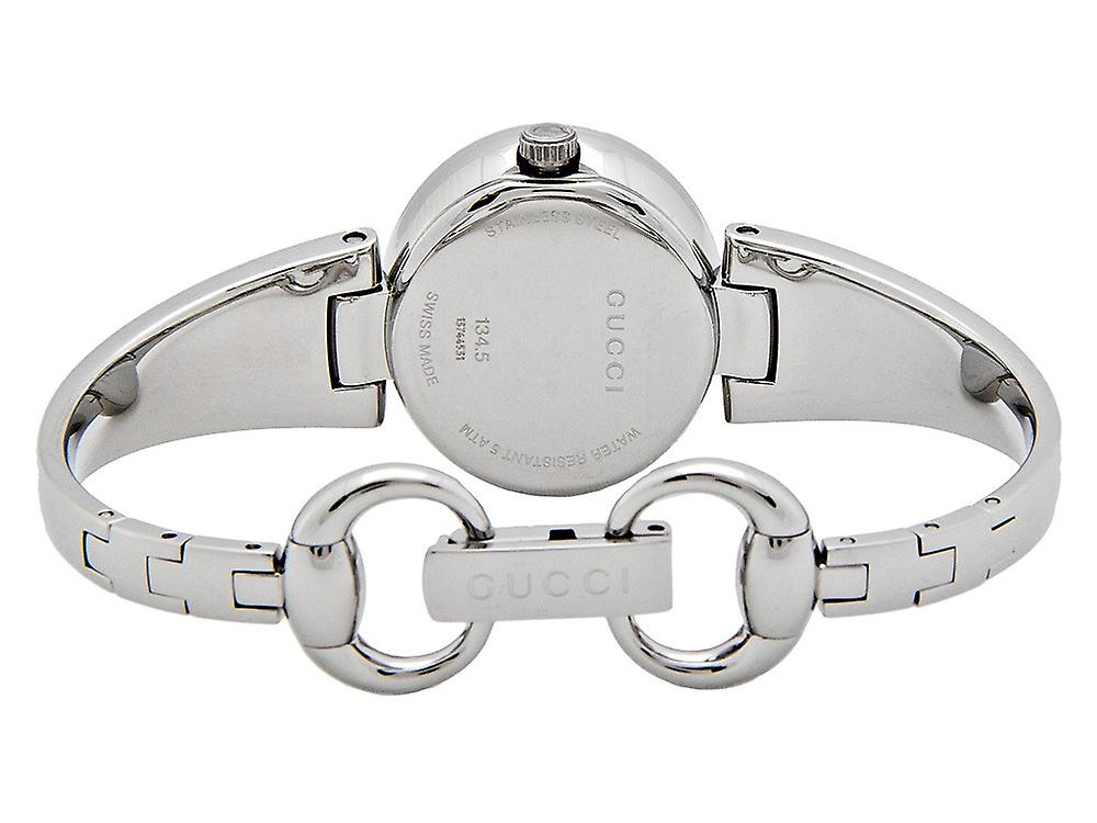 Gucci Guccissima Diamonds Mother of Pearl Dial Silver Steel Strap Watch For Women - YA134504 Buy Now By Gucci