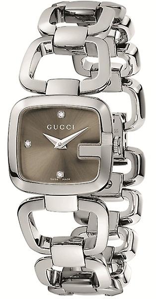 Gucci G Gucci Brown Dial Silver Steel Strap Watch For Women - YA125503 Buy Now By Gucci