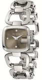 Gucci G Gucci Brown Dial Silver Steel Strap Watch For Women - YA125503 Buy Now By Gucci