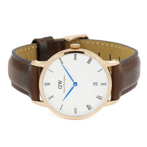 Daniel Wellington Dapper Bristol White Dial Brown Leather Strap Watch For Women - DW00100094 Buy Now By Daniel Wellington