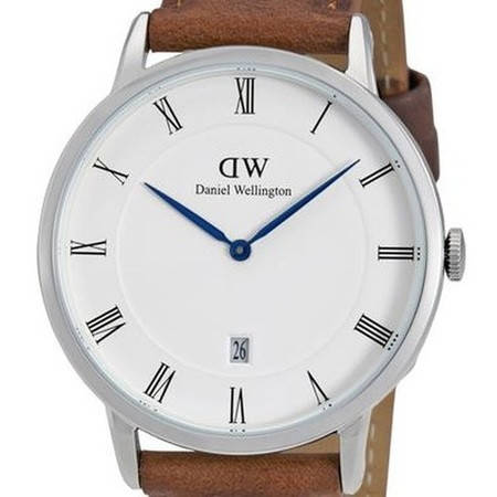 Daniel Wellington Dapper St Mawes White Dial Brown Leather Strap Watch For Women - DW00100095 Buy Now By Daniel Wellington