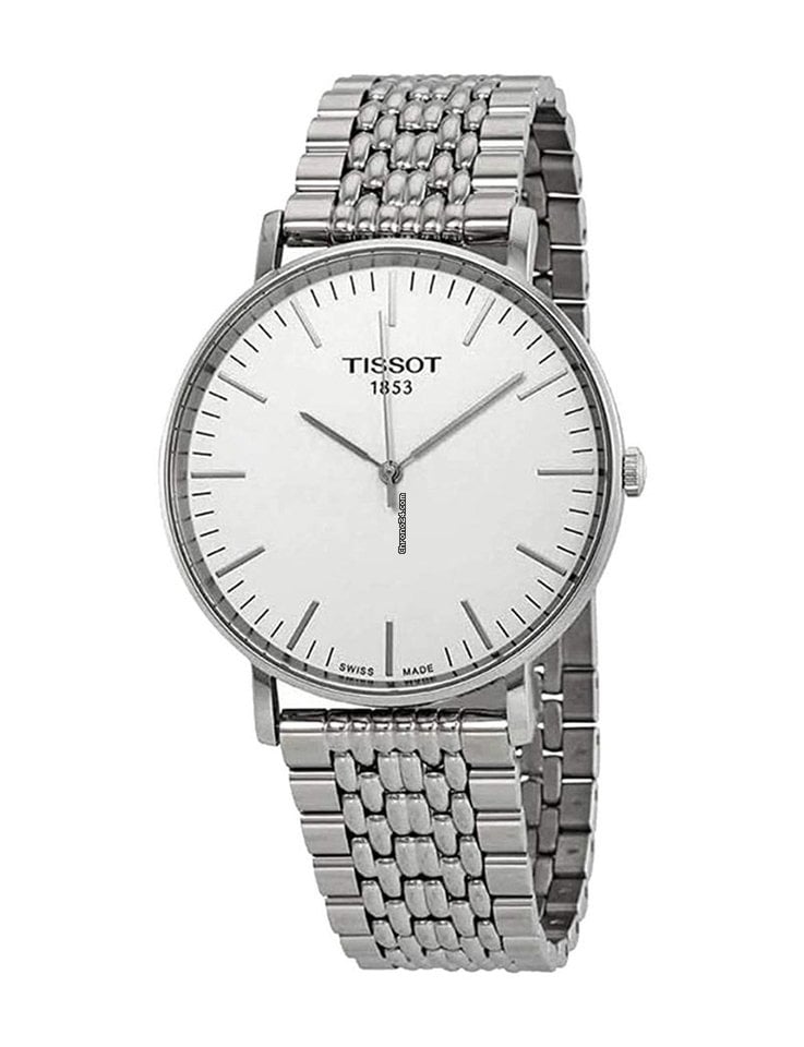 Tissot T Classic Everytime Large White Dial Silver Steel Strap Watch for Men - T109.610.11.031.00 Buy Now By Tissot