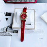 Versace V-Motif Red Dial Red Leather Strap Watch for Women - VERE00418 Buy Now By Versace