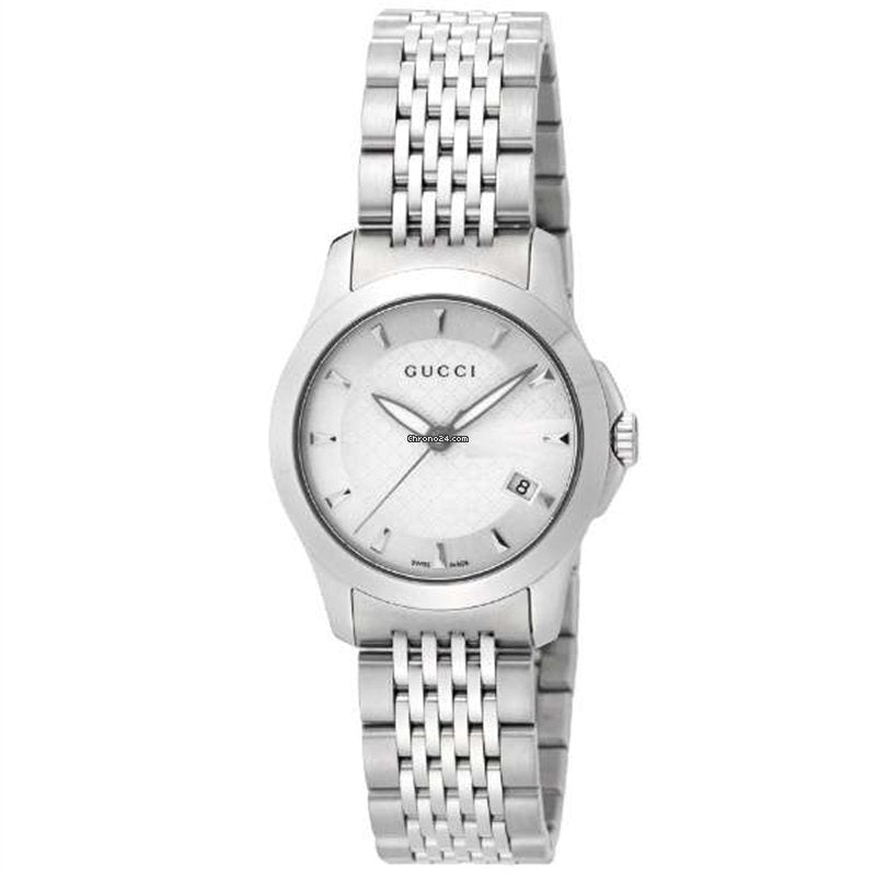 Gucci G Timeless Silver Dial Silver Steel Strap Watch For Women - YA126501 Buy Now By Gucci