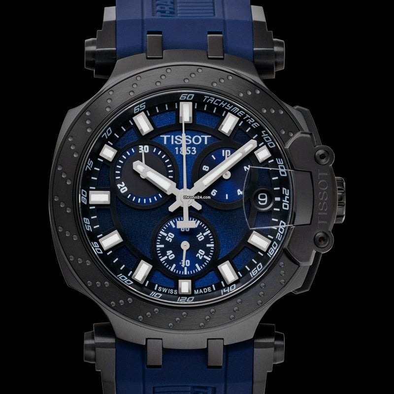 Tissot T Race Chronograph Blue Dial Blue Silicone Strap Watch For Men - T115.417.37.041.00 Buy Now By Tissot
