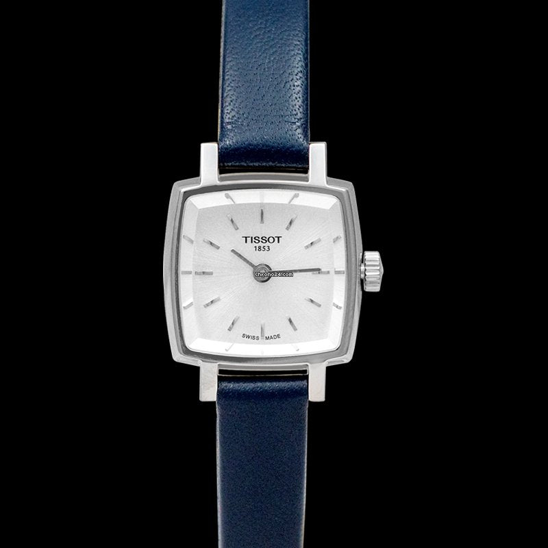 Tissot Lovely Square Silver Dial Blue Leather Strap Watch For Women - T058.109.16.031.00 Buy Now By Tissot
