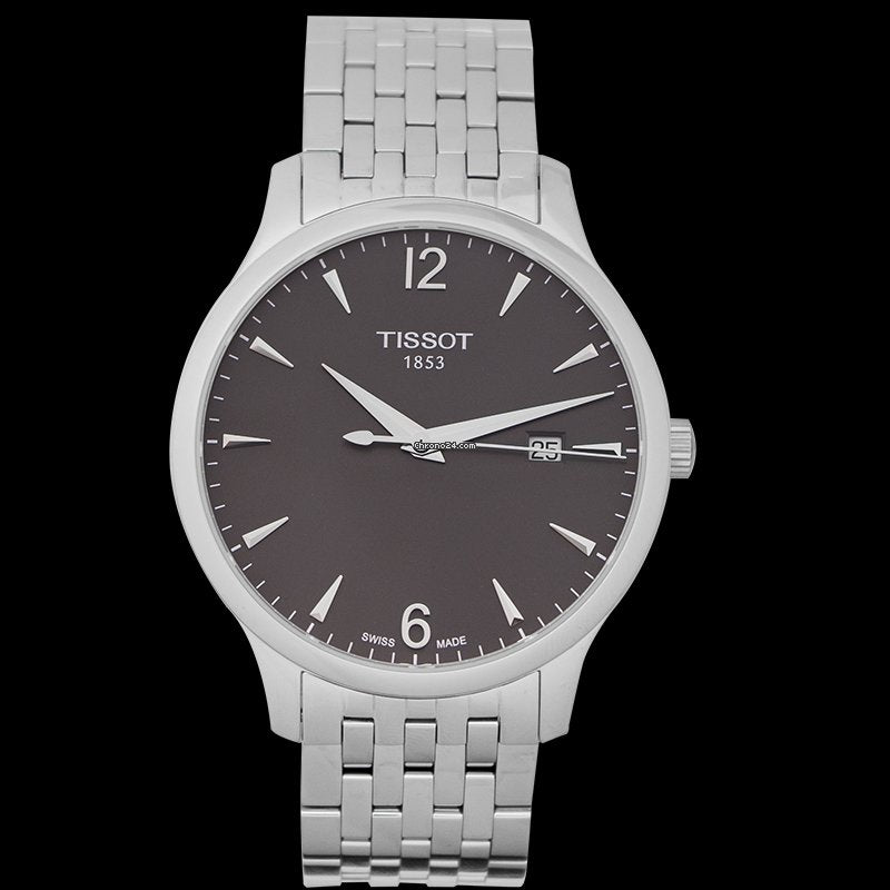 Tissot T Classic Tradition Grey Dial Silver Steel Strap Watch For Men - T063.610.11.067.00 Buy Now By Tissot