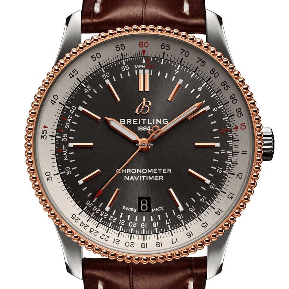Breitling Navitimer 1 Automatic 41mm Black Dial Brown Leather Strap Mens Watch - U17326211M1P1 Buy Now By Breitling